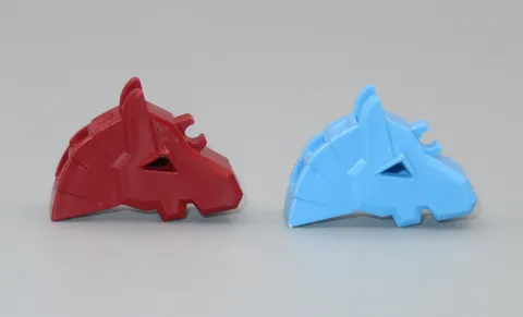 LEGO Horse Battle Armor Helmets Dark Red & Med blue minifigure animal accessory