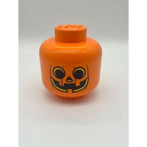 LEGO Pumpkin Storage Head Small Stackable Halloween Limited Edition