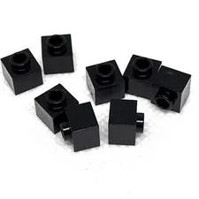 LEGO Parts - Black Brick, Modified 1 x 1 x 2/3 with Open Stud - No 86996 - QTY 8