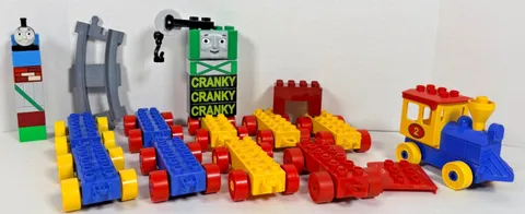 Lego DUPLO 2 x 6 Car Vehicle Base Lot of 10 Multicolor Parts Thomas Tank Train