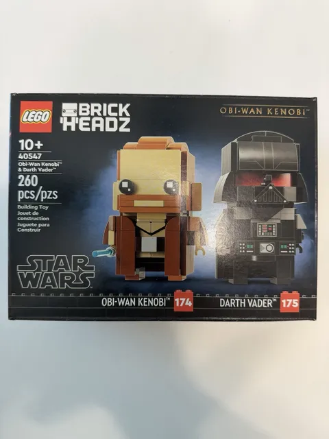 LEGO 40547 Star Wars Obi-Wan Kenobi & Darth Vader  Brickheadz - SEALED-RETIRED