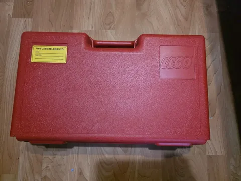 Vintage Lego Large Red Storage Carrying Case 16 x 1o x 5 Inches