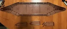 LEGO Pirate Ship Brown Boat Hull Ship Base Piece Parts(8) - 3 smaller boats 
