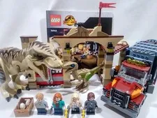 🔥LEGO Jurassic World 76948 T. Rex & Atrociraptor Dinosaur Breakout 99% Complete