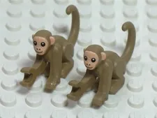 LEGO® Tan Monkey Primate Animal City Zoo Minifigure