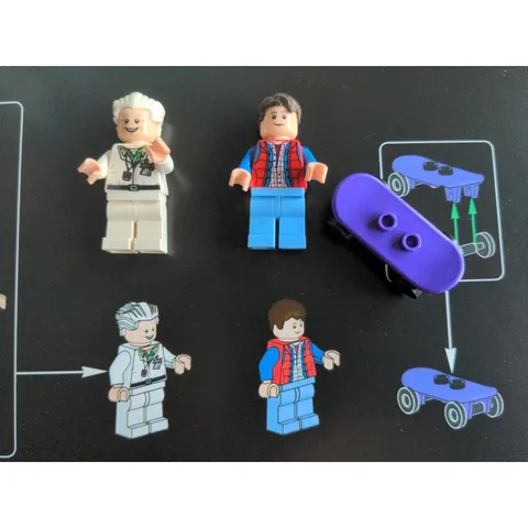 LEGO Marty McFly & Doc Brown Minifigures 21103 Back to the Future Skateboard