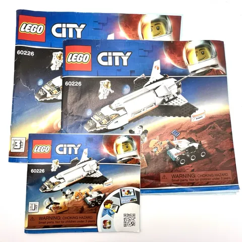 LEGO City Lot of Bookelet Manuals only 60226 Space Mars Research Shuttle