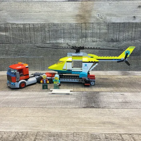 LEGO City: Rescue Helicopter Transport (60343) Complete No Box or Instructions