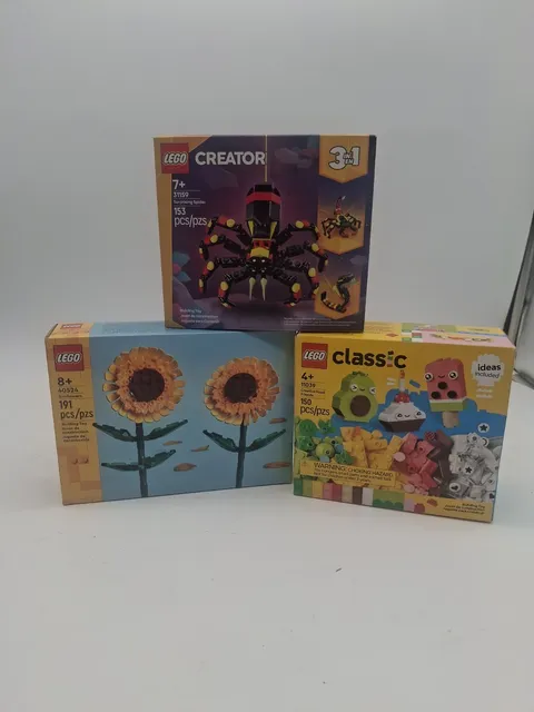 NEW Lot of 3 LEGO Surprising Spiders, Food Friends& Sunflowers 31159 40524 11039