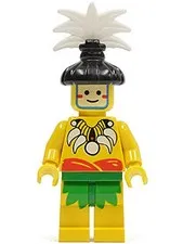 LEGO® Minifigure Pirates pi069 Islander King w/Black Hair-Piece