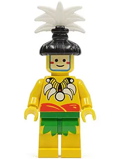 LEGO® Minifigure Pirates pi069 Islander King w/Black Hair-Piece