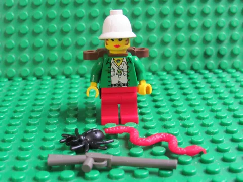 Vintage Lego Pippin Reed Minifigure 5905 1271 Adventurers Jungle Backpack P3