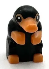 Lego New Black Niffler w/ Molded Nougat Snout Paws and Printed Black Eyes Part