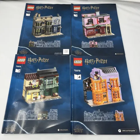 75978 Instruction Manuals Only LEGO Harry Potter Diagon Alley, No Bricks, All 4