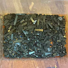 2.3lbs of LEGO Dark Bluish Gray Bulk Lot Mixed Bricks Piece
