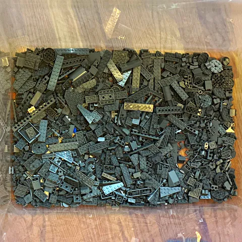 2.3lbs of LEGO Dark Bluish Gray Bulk Lot Mixed Bricks Piece