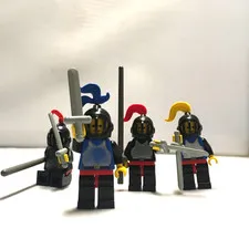 Castle LEGO Black Falcon Knight 4x Minifigures Pieces Accessories Vintage
