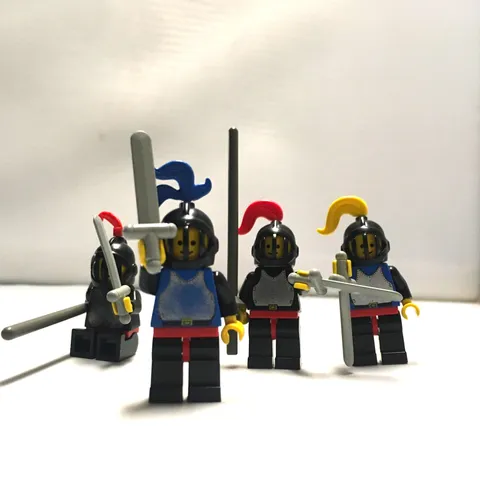 Castle LEGO Black Falcon Knight 4x Minifigures Pieces Accessories Vintage