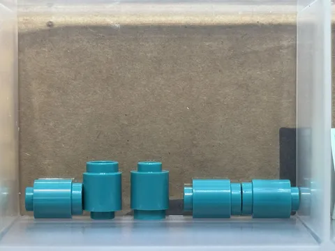 LEGO Parts - Dark Turquoise Brick, Round 1 x 1 - No 3062 - QTY 5