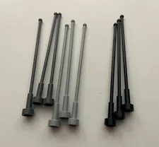 LEGO ANTENNA WHIP 8H MULTICOLOR (9 pieces) #2569 LIGHT DARK GRAY BLACK Parts