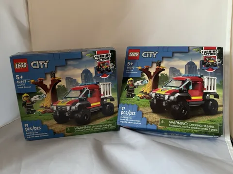 2 Box LEGO City 60393 4x4 Fire Truck Rescue Sealed Fire ATV Pickup See Pictures