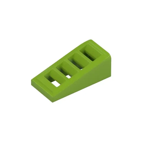 LEGO 22x Lime Slope 18 2 x 1 x 2/3 with Grille inv.606