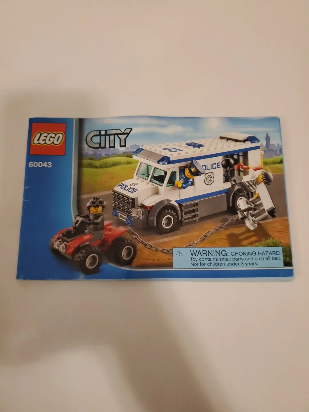 LEGO® City 60043 Prisoner Transporter Instruction Manual Only!