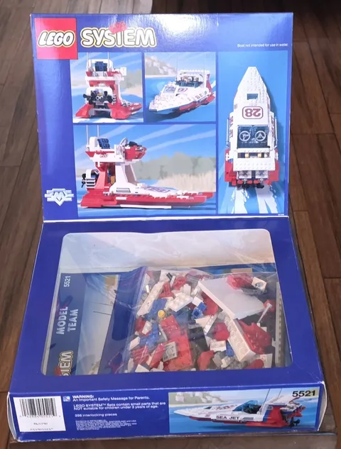 Lego Model Team 5521 Sea Jet 1991 Original Box Instructions Vintage READ