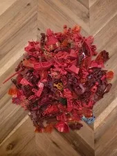 1 Half Pound Red Bionicle Parts Lot (8 oz) Many Different Types - Good Condition