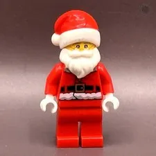 LEGO Minifigure - Santa Fur Lined Jacket Candy Cane Back - hol110 61055 60235