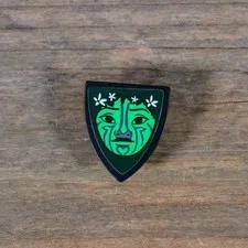 LEGO Disney Moana Black Minifigure Shield Te Fiti Green Face Sticker 3846pb048