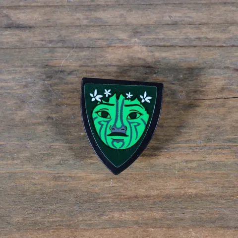 LEGO Disney Moana Black Minifigure Shield Te Fiti Green Face Sticker 3846pb048