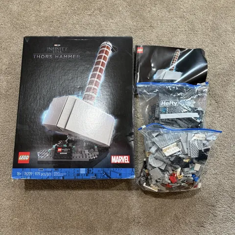 LEGO Marvel Mjolnir Thor's Hammer 76209 Assembled 98% Complete w/ Manual READ