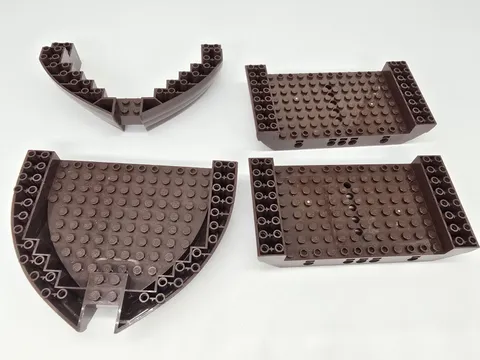 Lego Dark Brown Boat Hulls