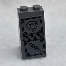 LEGO 3684cpb012 Slope 75 2 x 2 x 3 - Solid Studs W/ Snake Head Looking Right