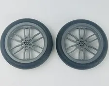 LOT PAIR 2 Lego Technic Motorcycle Wheels 88517 75mm x 17mm Tires 67140 94.3mm