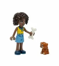 LEGO Friends Aliya Minifigure with Puppy Aira & Doggy Bone NEW