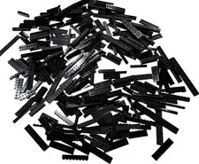 LEGO Black Plates Bulk Lot 1lb 5oz – Mixed Flat Base Bricks Strips Parts MOC