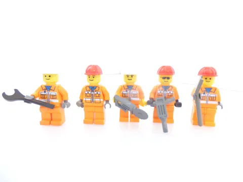 Construction Worker LEGO Minifigure Lot #1 City Various Sets