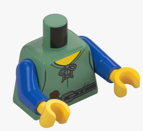 LEGO Ranger Farmer Thief Torso Sand Green Shirt Minifigure 76382 Knight 6406106