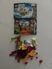2 Set Lot LEGO Elves 30259 30375 Azari’s Magic Fire Sira's Adventurous Airglider