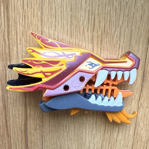 LEGO Ninjago Fire Dragon Head and Jaw ~ 2507 ~ Fire Temple Upper and Lower Jaw