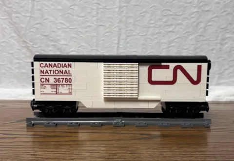 Custom Brick Canadian National Boxcar Cart