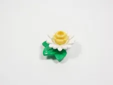 LEGO White w/ Yellow Flower Plants Minifig S9