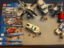 Lego City Police Sets Lot 60048, 60239, 7741, and 7236