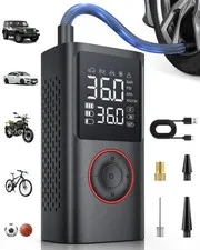 Powools Tire Inflator Portable Air Compressor 150 Psi Cordless Bike Pump Air