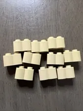 LEGO 30136 Tan Brick, Modified 1 x 2 with Log Profile 10 Pieces