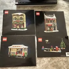 LEGO Instruction Manual Booklet Lot of 4 Illustrated Winter/Holiday Scenes