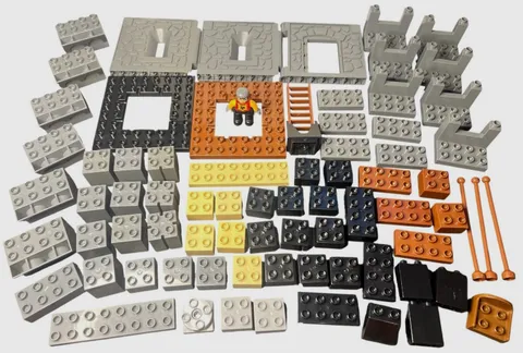 LEGO DUPLO 4777 Knights Castle 70+ Pc Lot 3 Walls Knight Replacement Parts