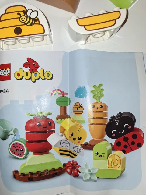 LEGO DUPLO 10984 My 1st Organic Garden 42pc Lot Printed Pcs Tub Pink 🌸 Missing
